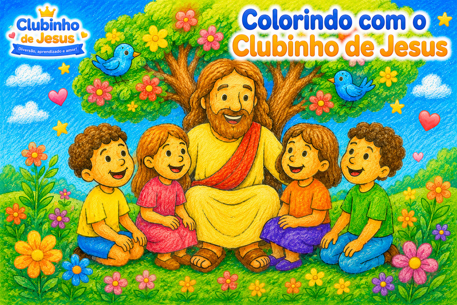 Colorindo com o Clubinho de Jesus